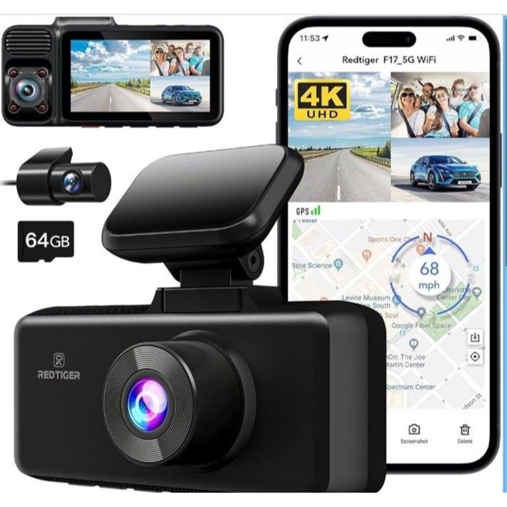 REDTIGER F17 Cam Good 4K Ultra Clear Wi-Fi & App Control  GPS Tracking